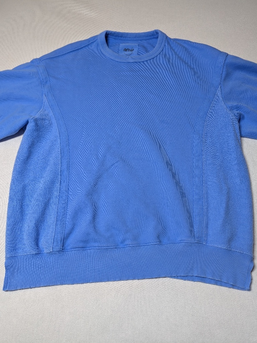 Aerie Keep It Light Crochet Crew Sweatshirt - Size XS
